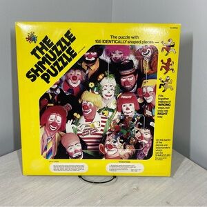 Shmuzzle Puzzle SP-117 Clowns – 168 Pieces – 1983 – Vintage – Complete – 13"x13"
